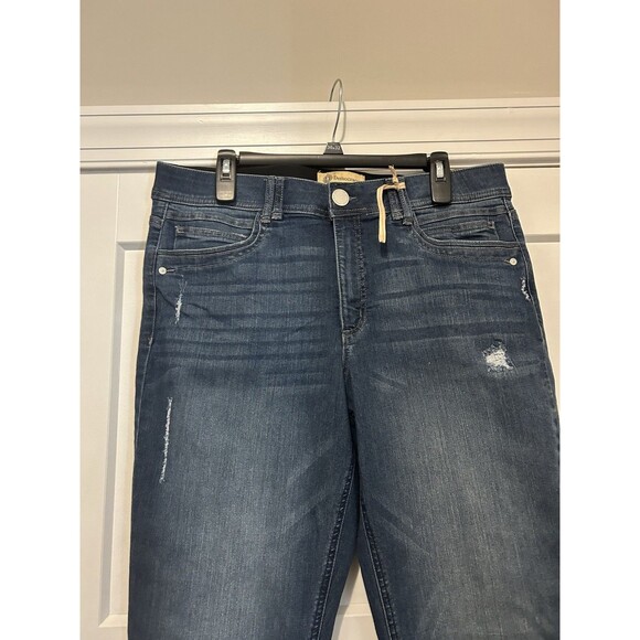 Democracy Jeans Women's Size 16 Blue "Ab" Technology Skinny Cropped Denim Jeans - Picture 2 of 6